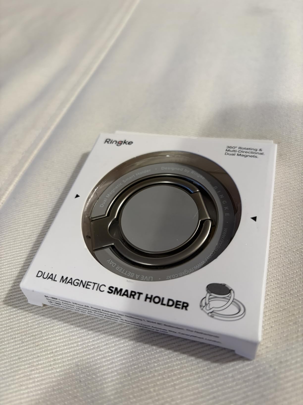 Ringke Ring Holder Magnetico Satin Silver Stand Zinco