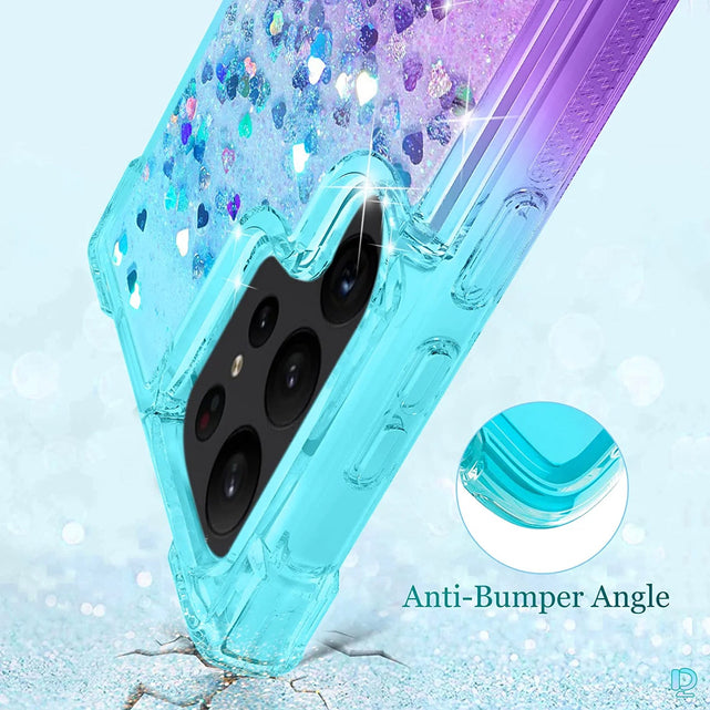 Redpepper Galaxy S23 Ultra Cover Glitter Liquida Sabbie Mobili