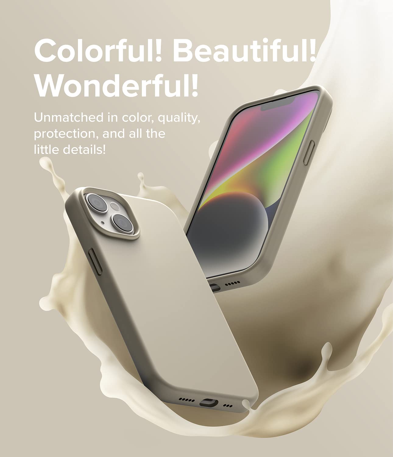 Ringke Silicone cover iPhone 14 Plus Stone grigia sottile