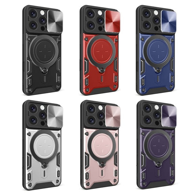 Redpepper Apple Cases CD Texture Sliding Camshield cover iPhone 16 Pro magnetica