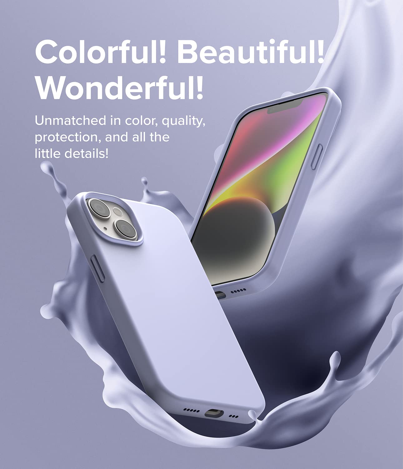 Ringke Silicone cover iPhone 14 Plus Lavender antiurto