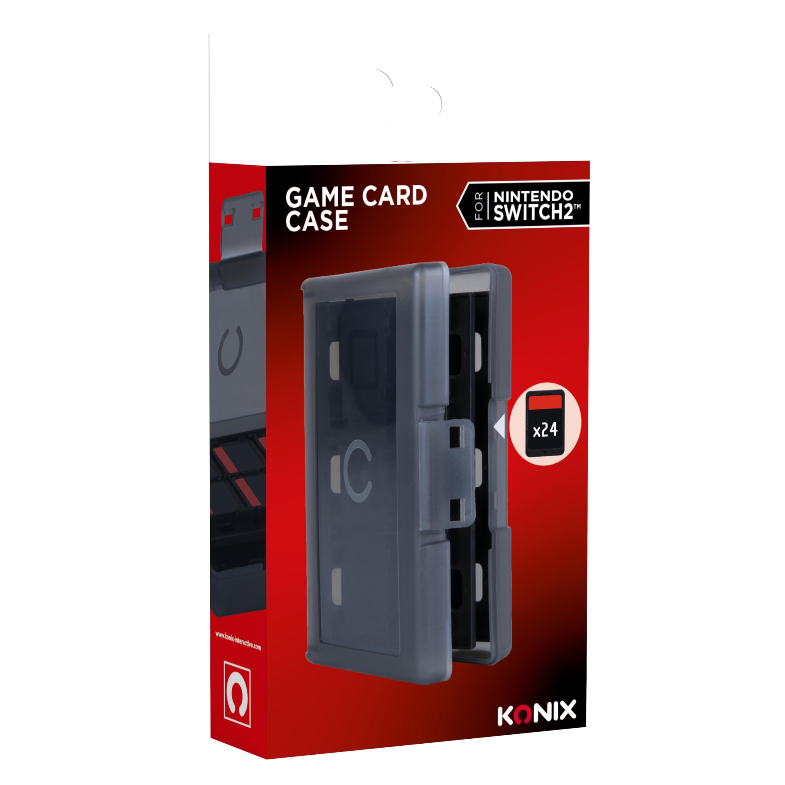 Konix Custodia Cartucce Switch 2 Nera 24 Scomparti Standard