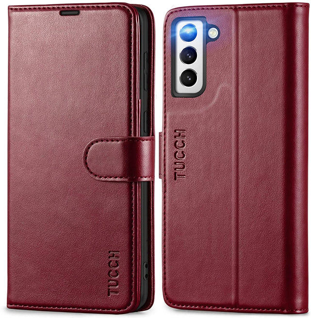 Redpepper Galaxy S21 Plus Custodia Portafoglio Pelle Nero Antiurto