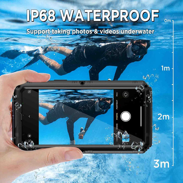 Redpepper iPhone 14 custodia impermeabile metallo nero