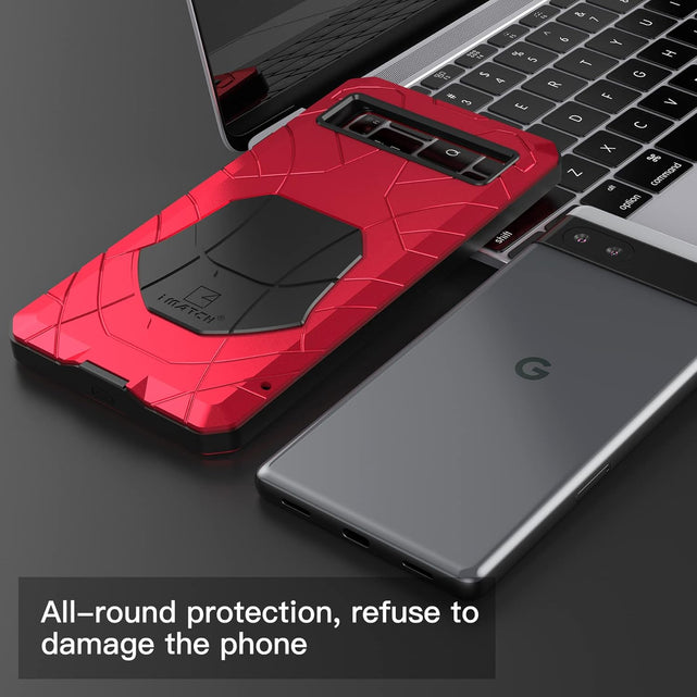 Redpepper Pixel 6a Cover Metallo Rossa Antiurto Wireless