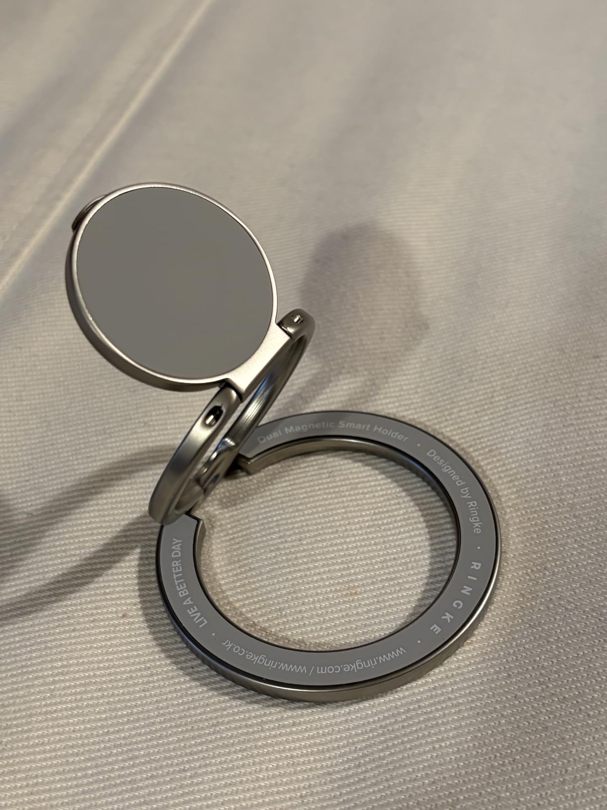 Ringke Ring Holder Magnetico Satin Silver Stand Zinco