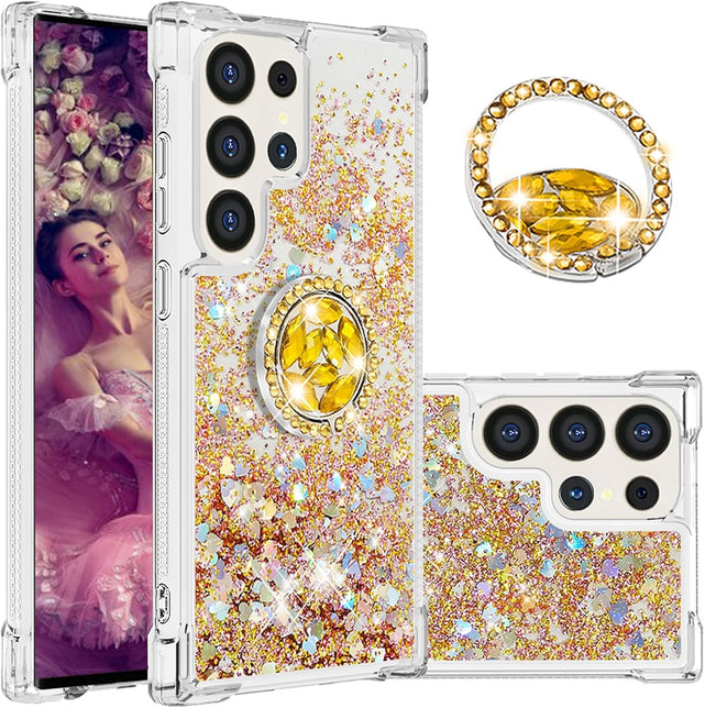 Redpepper Galaxy Cases S25 Plus Cover liquida oro rosa