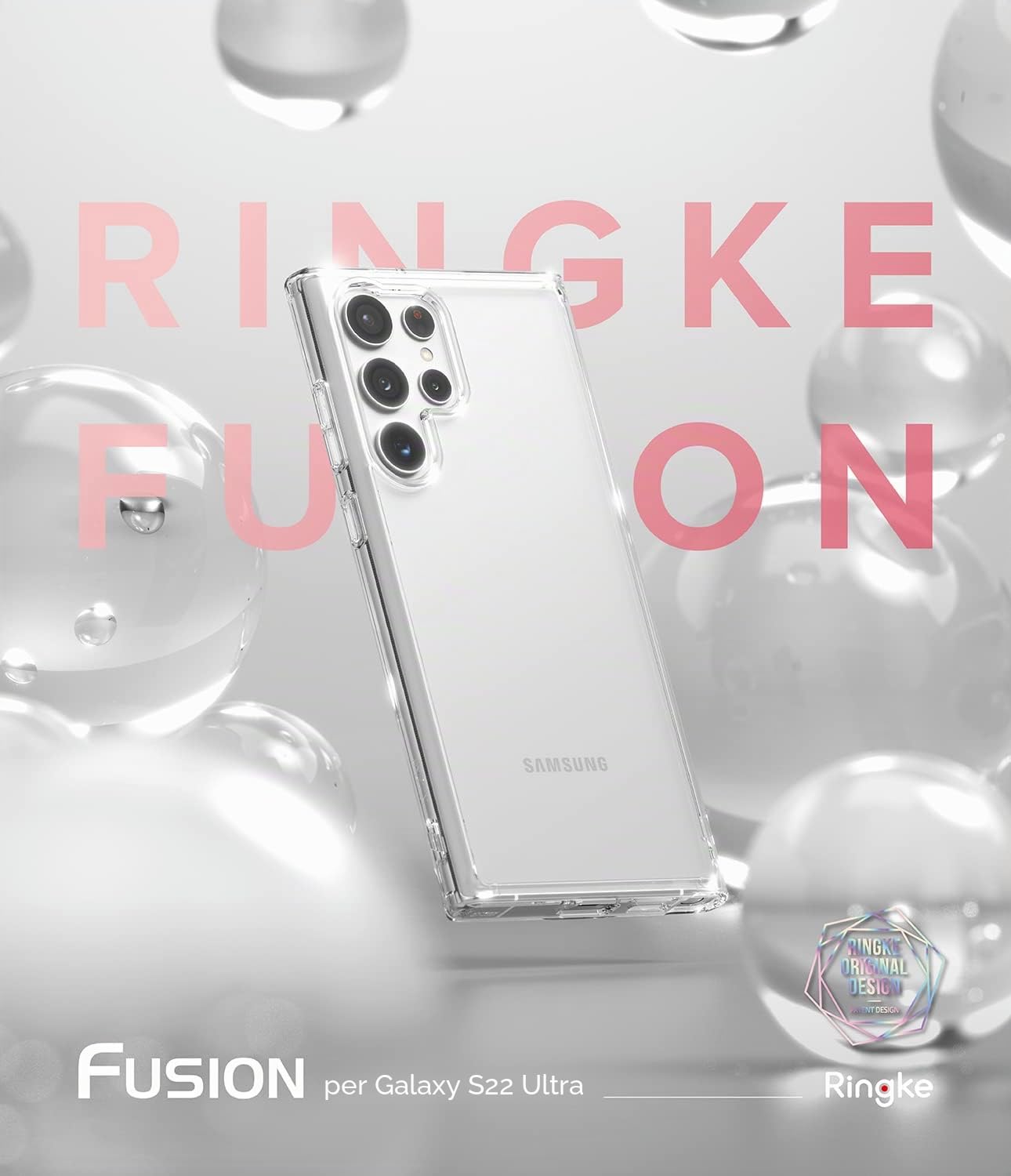 Ringke Fusion Cover Galaxy S22 Ultra Clear Trasparente Antiurto