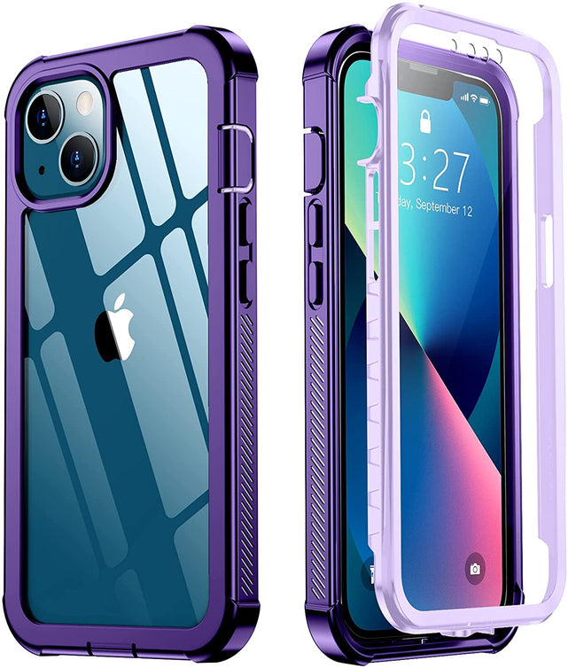 Redpepper iPhone 13 Custodia 360° con Pellicola 6.1" Trasparente