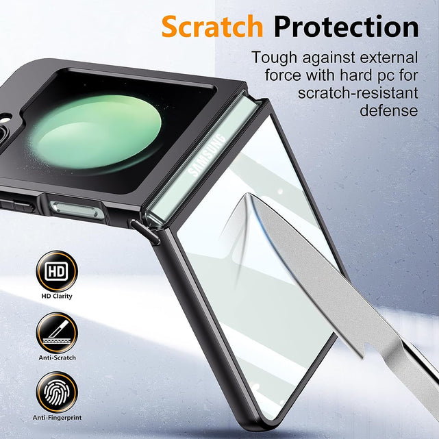 Redpepper Z Flip 5 Cover Nera Sottile in TPU