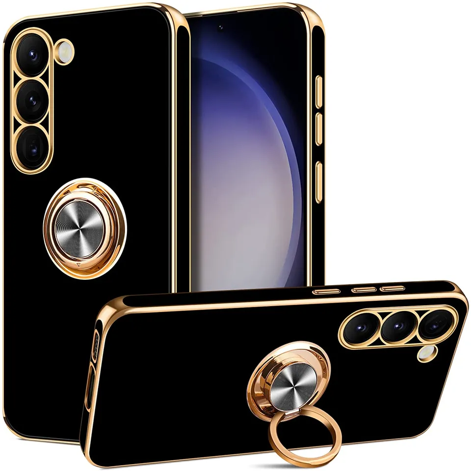 Redpepper Galaxy S23 Cover con Anello Nero Supporto Stand