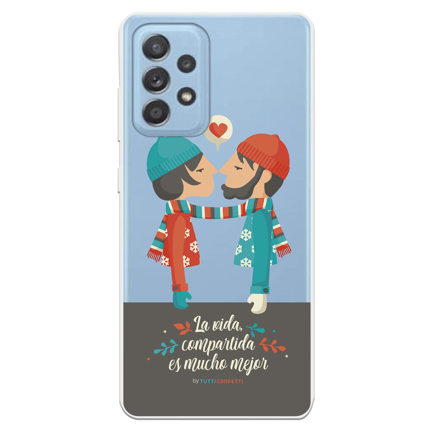 Tutti Confetti Vida Condivisa cover Galaxy A52 trasparente silicone