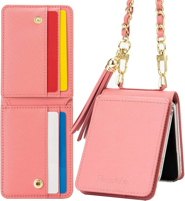 Redpepper Galaxy Z Flip 4 Cover Portafoglio Pelle Viola