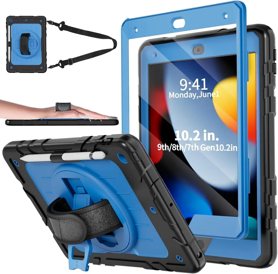 Redpepper iPad 10.2 Custodia nera con stand antiurto