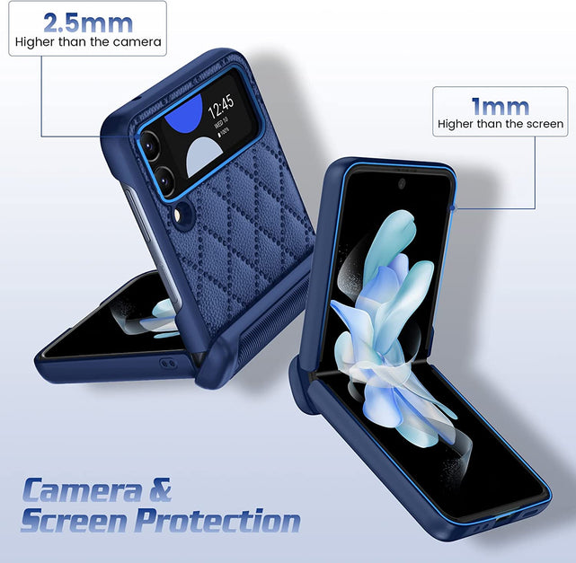 Redpepper Galaxy Z Flip 4 custodia pelle blu cerniera