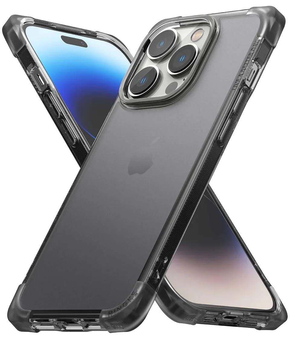 Ringke Fusion Bumper Cover iPhone 14 Pro Nera Matte Opaca