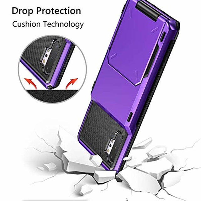 Redpepper Galaxy Note 10 Plus Cover Portafoglio Viola 4 Carte
