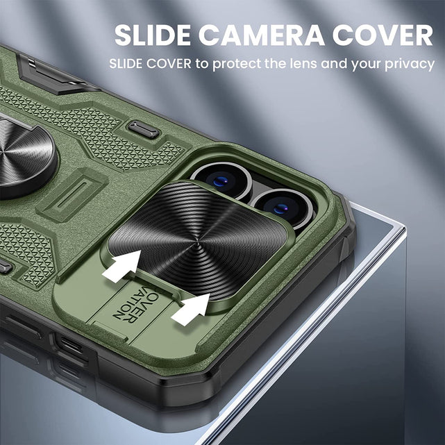 Redpepper iPhone 13 Pro Custodia Verde Stand Coprilente