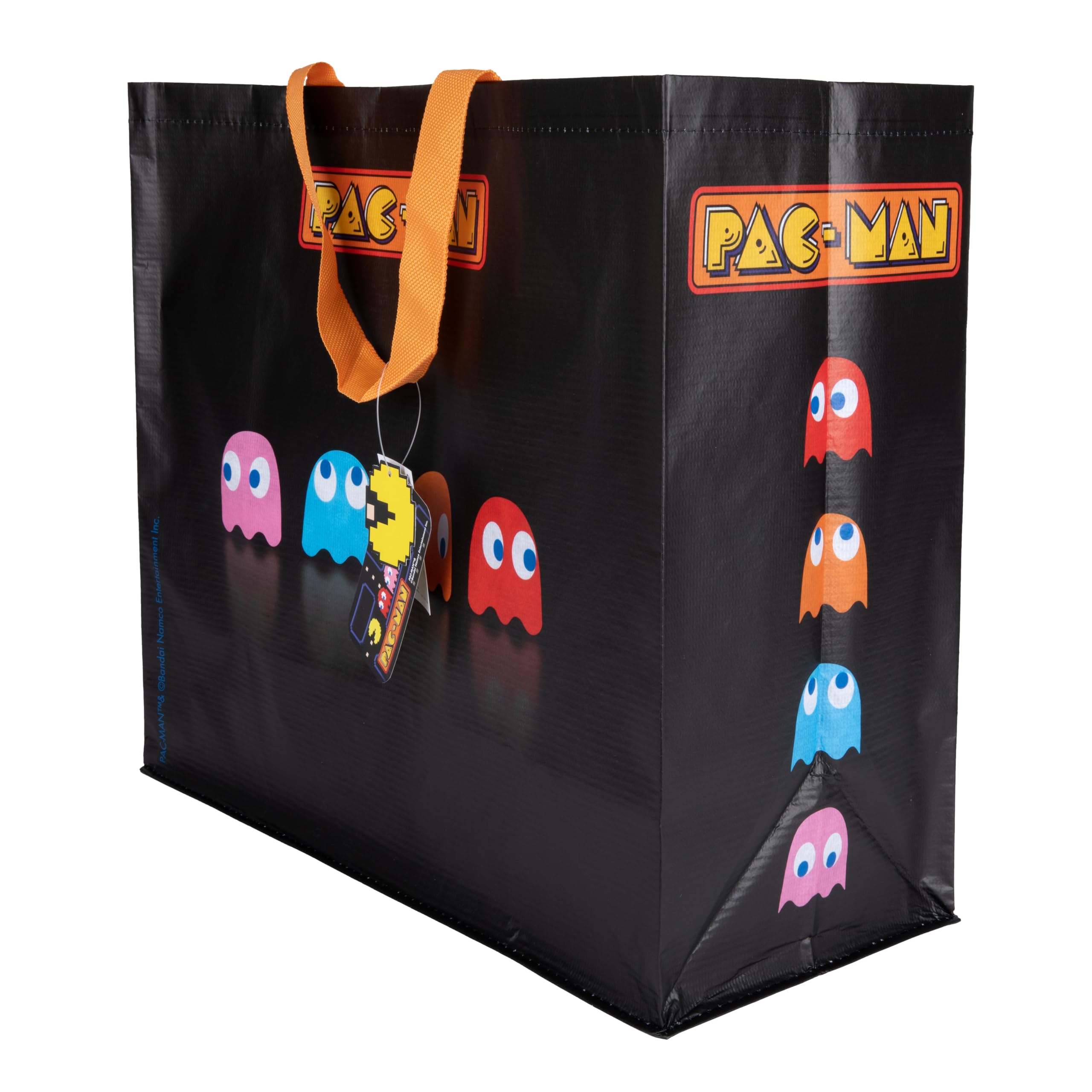 Konix Pac-Man Borsa Spesa Riciclata Nero 40x45x20cm