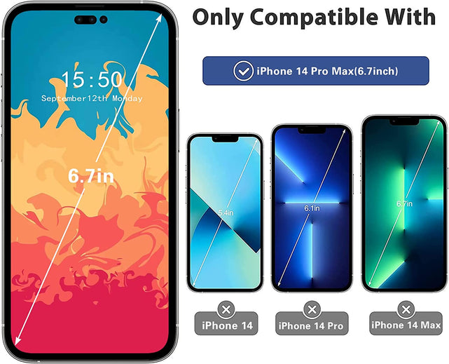 Redpepper Apple Cases 14 Pro Max Bumper Cover vetro nera 6.7