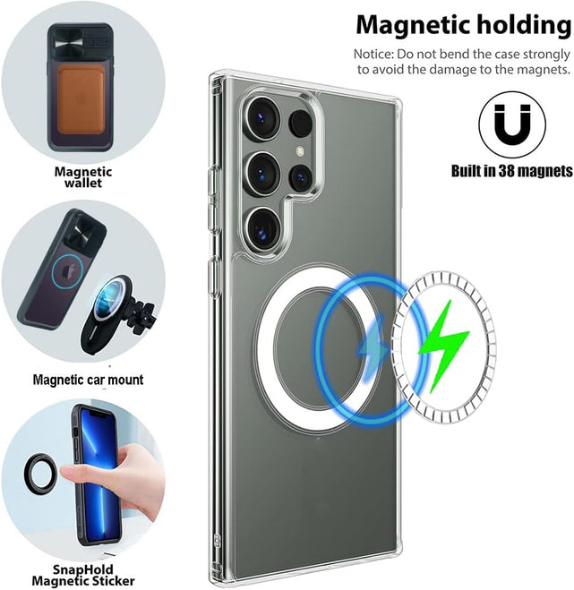 Redpepper Galaxy S25 Ultra Cover Trasparente Magnetica TPU