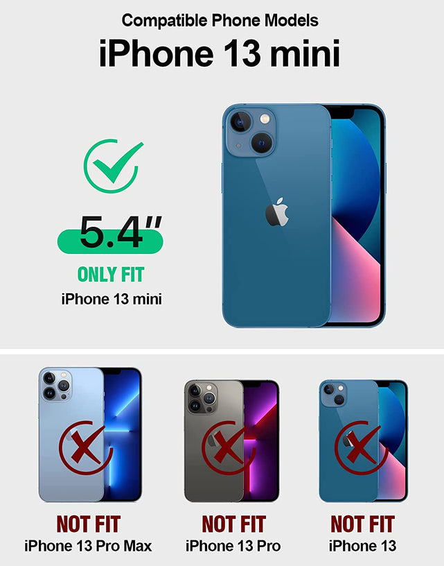 Redpepper iPhone 13 Mini cover pelle con stand protettiva