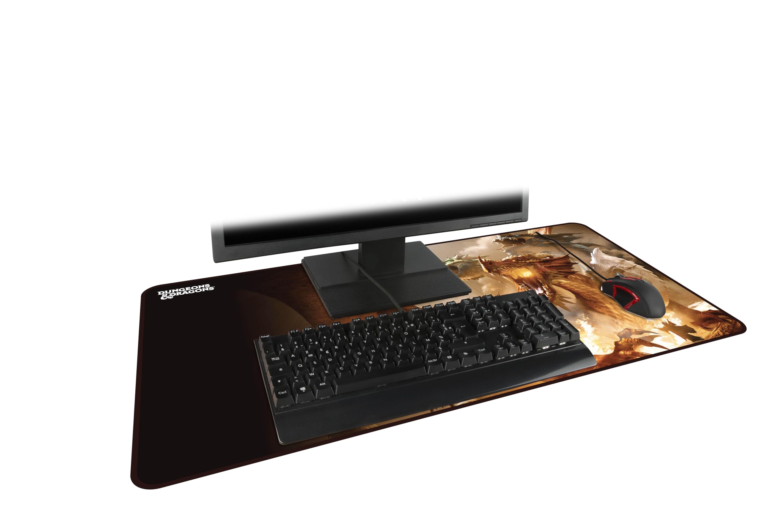 Konix Mouse pads tappetino mouse XXL 90x46 D&D Tiamat antiscivolo