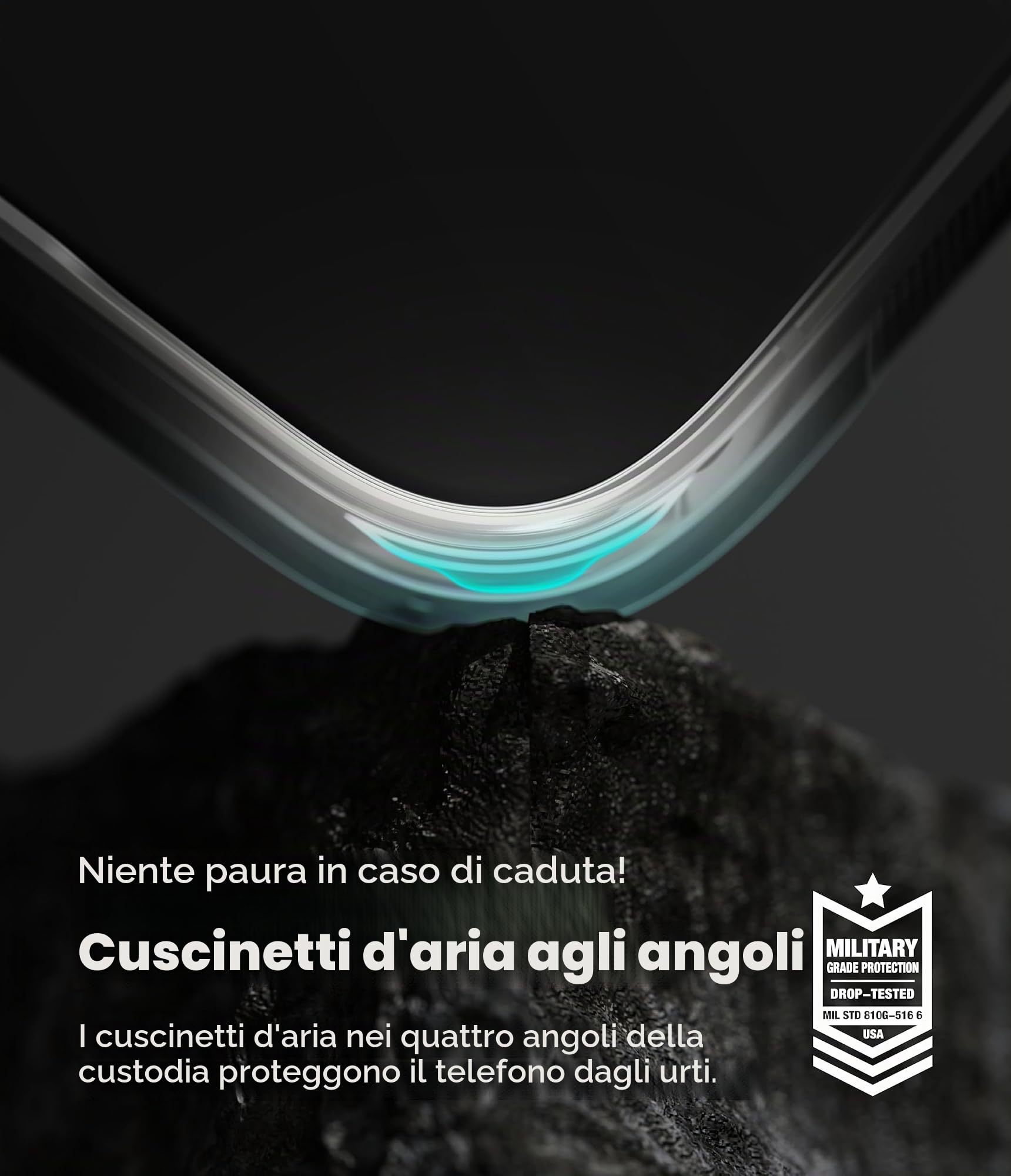 Ringke Onyx Galaxy S25 cover TPU nera anti-impronta