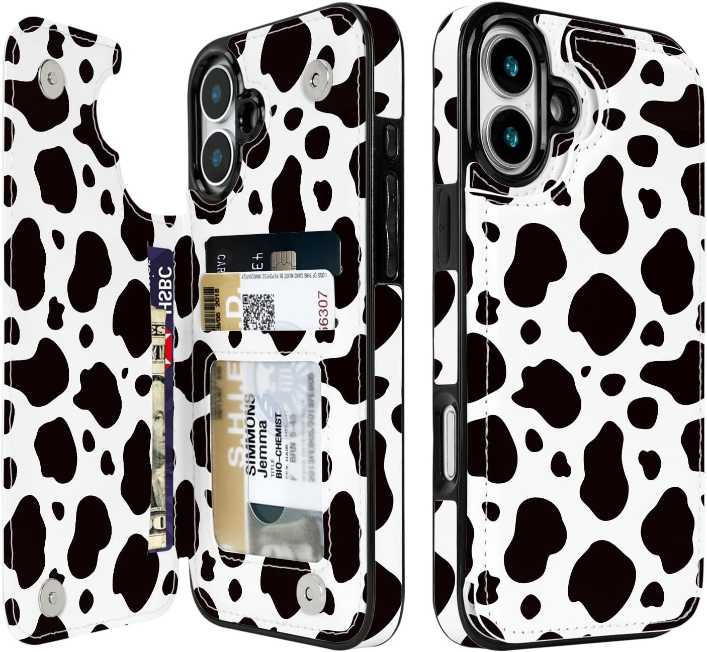 Redpepper Apple Cases custodia iPhone 17 pelle nera mucca RFID