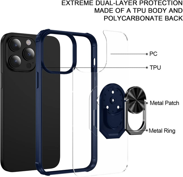 Redpepper iPhone 14 Pro Max cover trasparente con anello