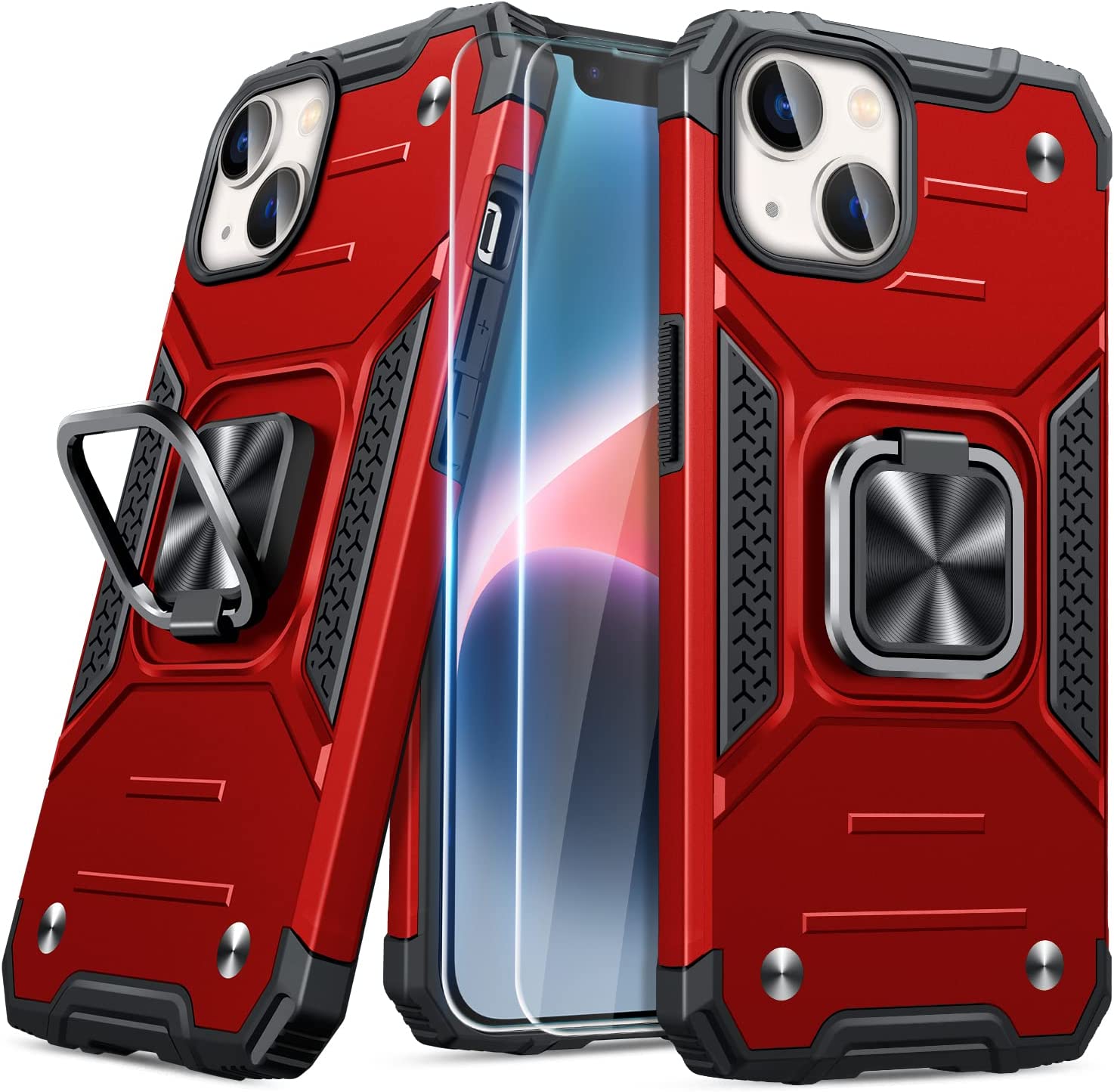 Redpepper iPhone 14 Cover Anello Stand Antiurto 6,1"
