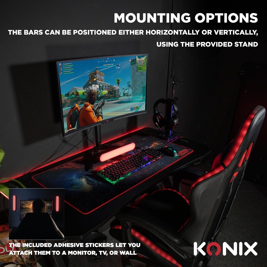 Konix Drakkar Flame Barra LED Gaming RGBIC 30 cm