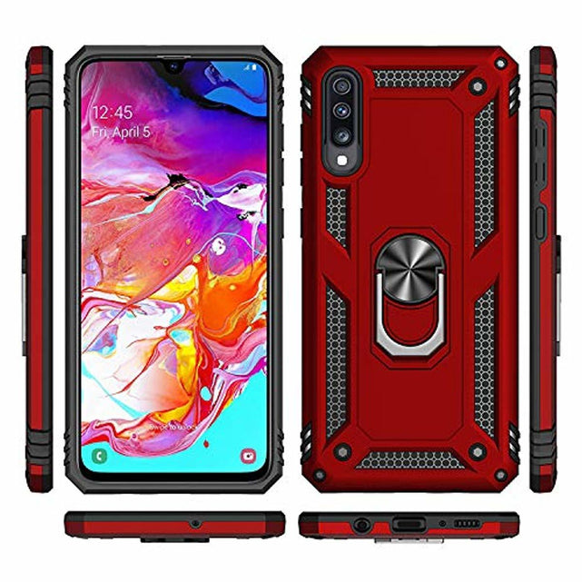 Redpepper Galaxy A70 Cover Antiurto Rossa con Anello