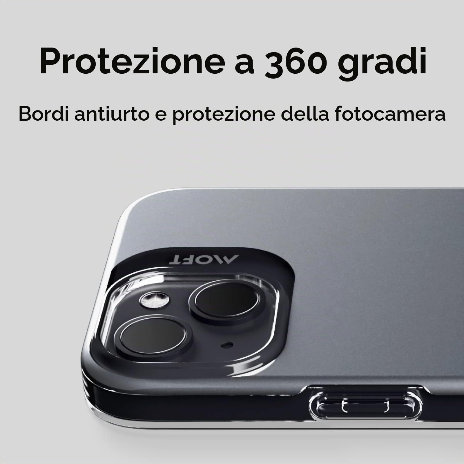 MOFT Snap Series iPhone 14 cover magnetica nera MagSafe