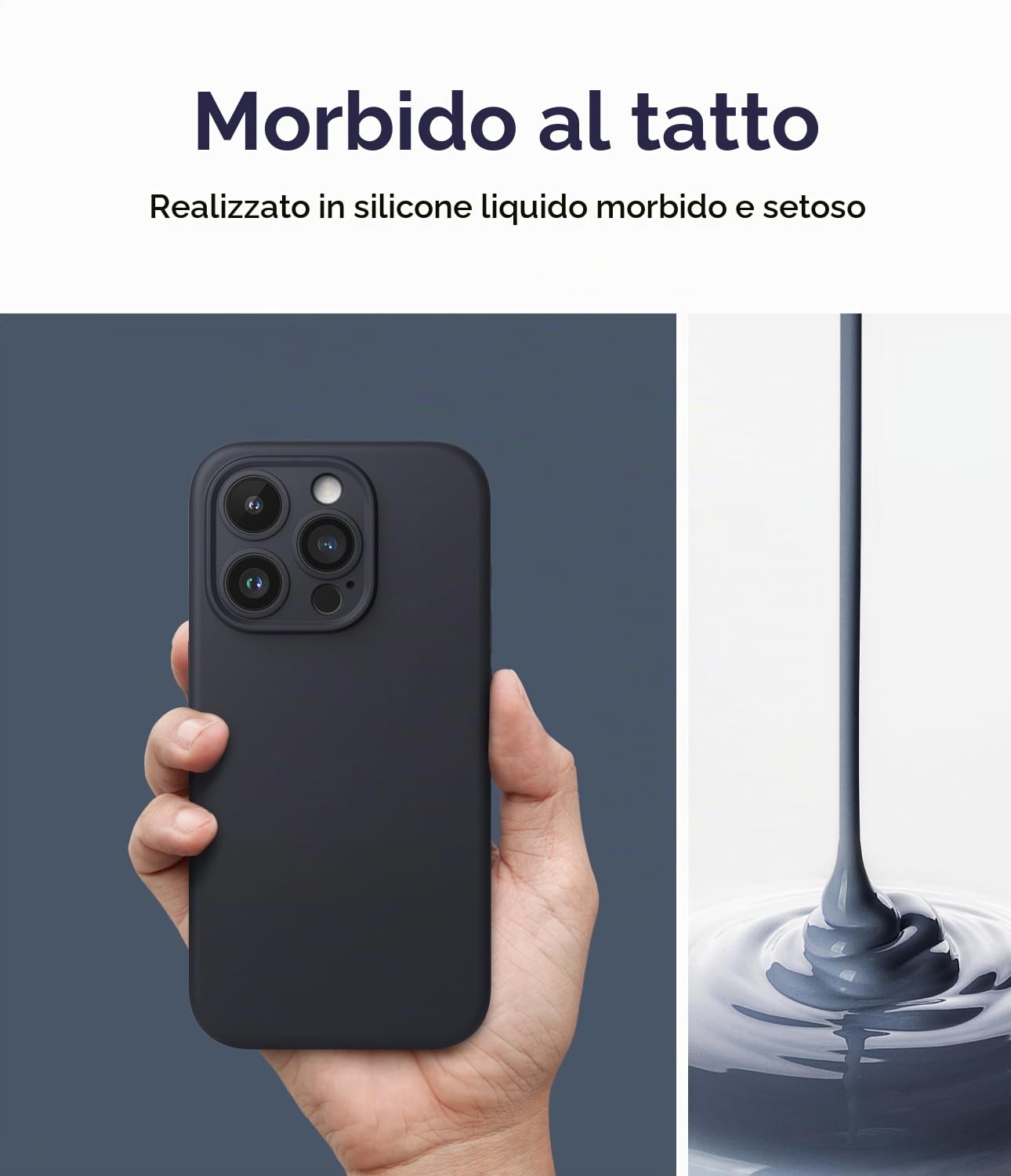 Ringke Silicone Magnetic cover iPhone 15 Pro Deep Blue magnetica