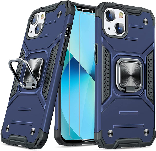 Redpepper iPhone 13 Cover Antiurto con Anello e Vetro