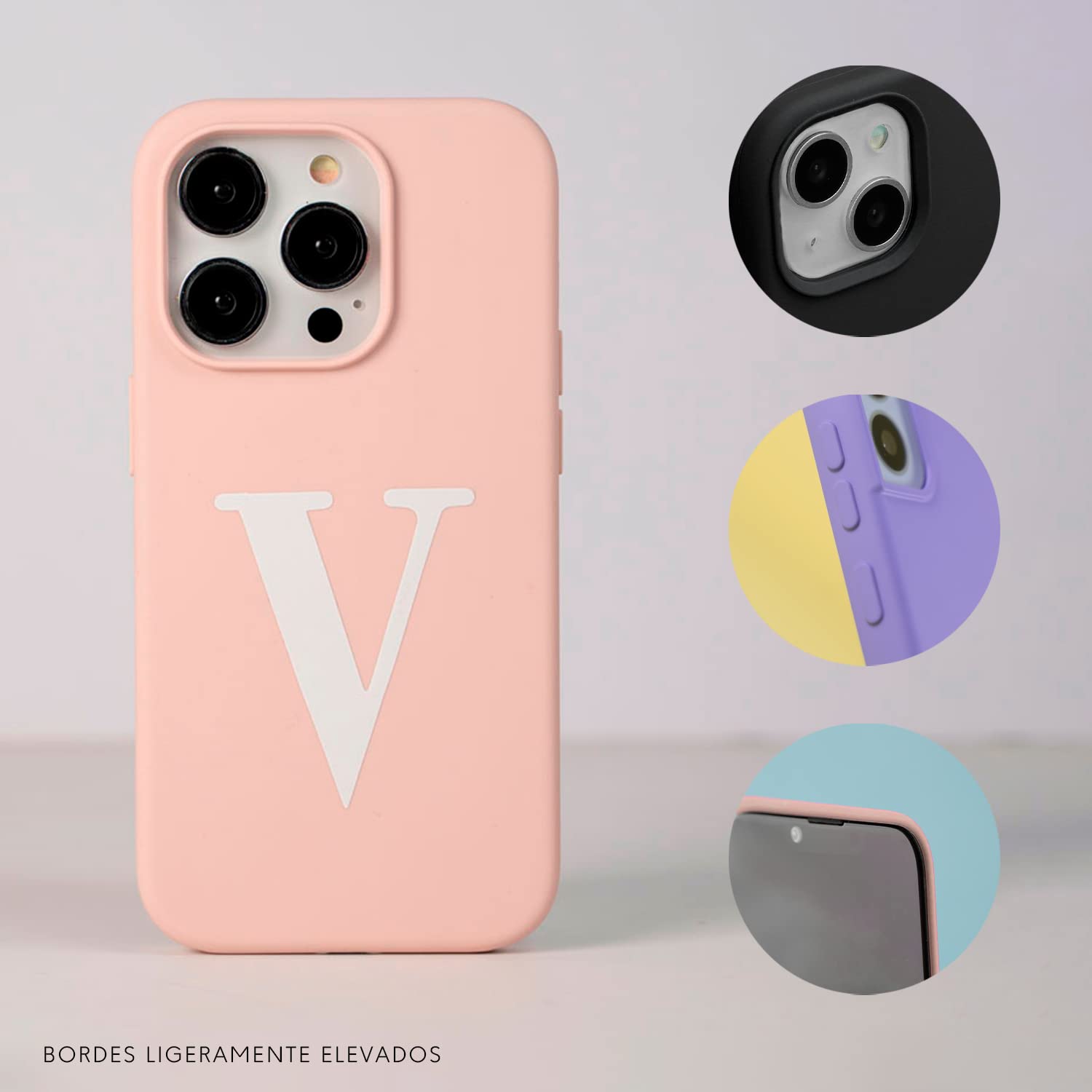 La Casa de las Carcasas Personalizzate iPhone 15 Plus custodia silicone nero iniziale
