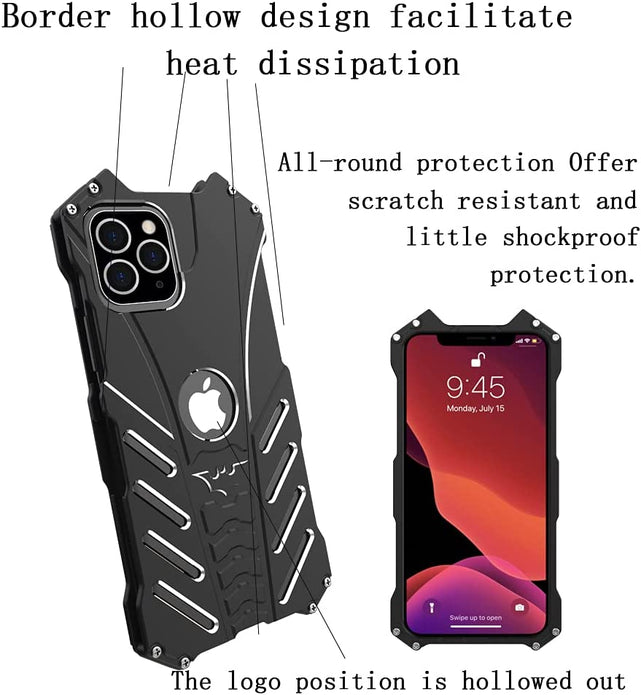 Redpepper iPhone 11 Bumper Cover metallo alluminio nera 6.1 antiurto