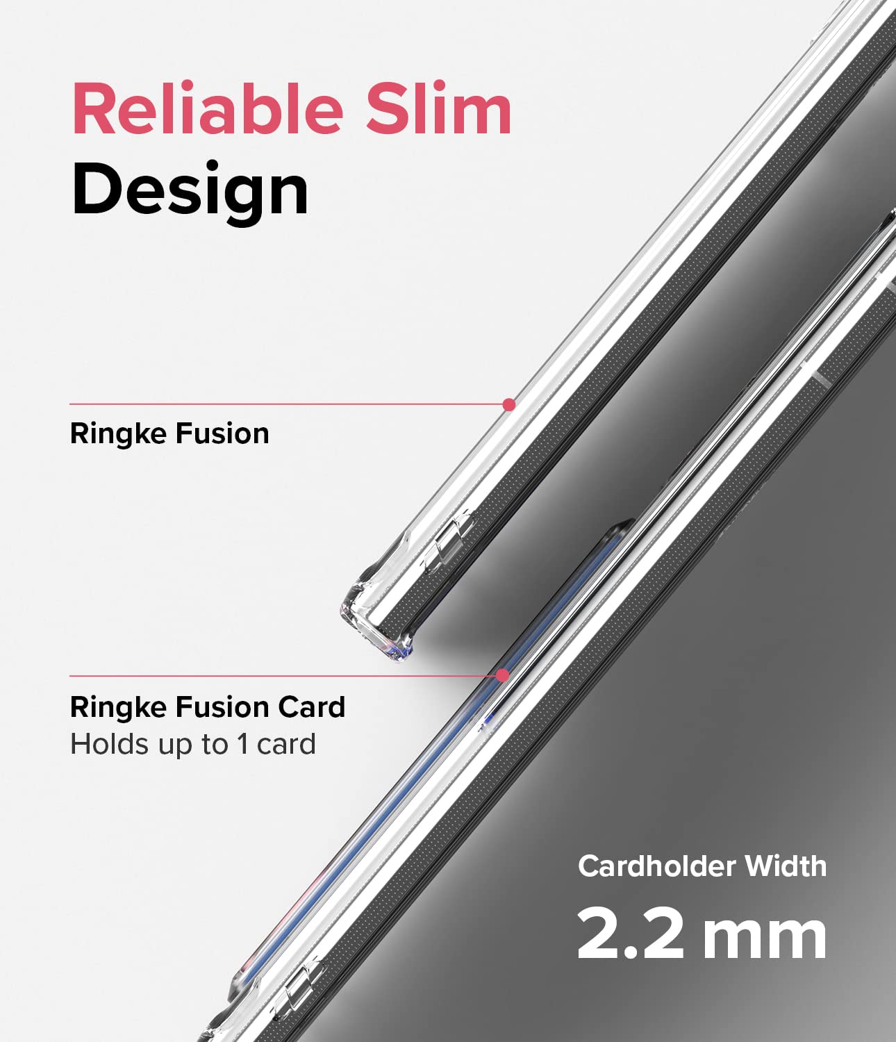 Ringke Fusion Card Galaxy S22 Ultra cover portacarte clear
