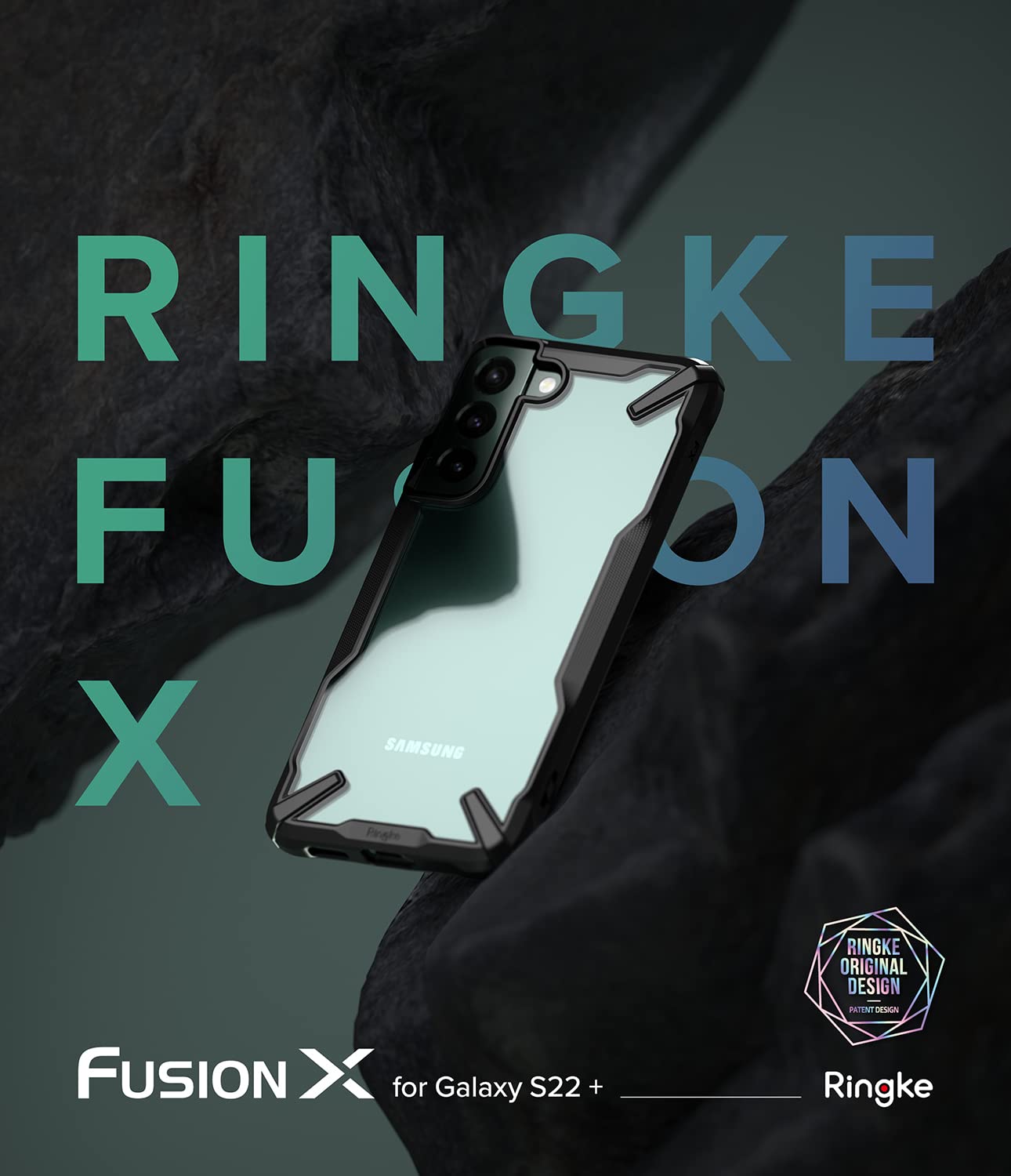 Ringke Fusion X Cover S22 Plus 5G Camo Black Mimetica