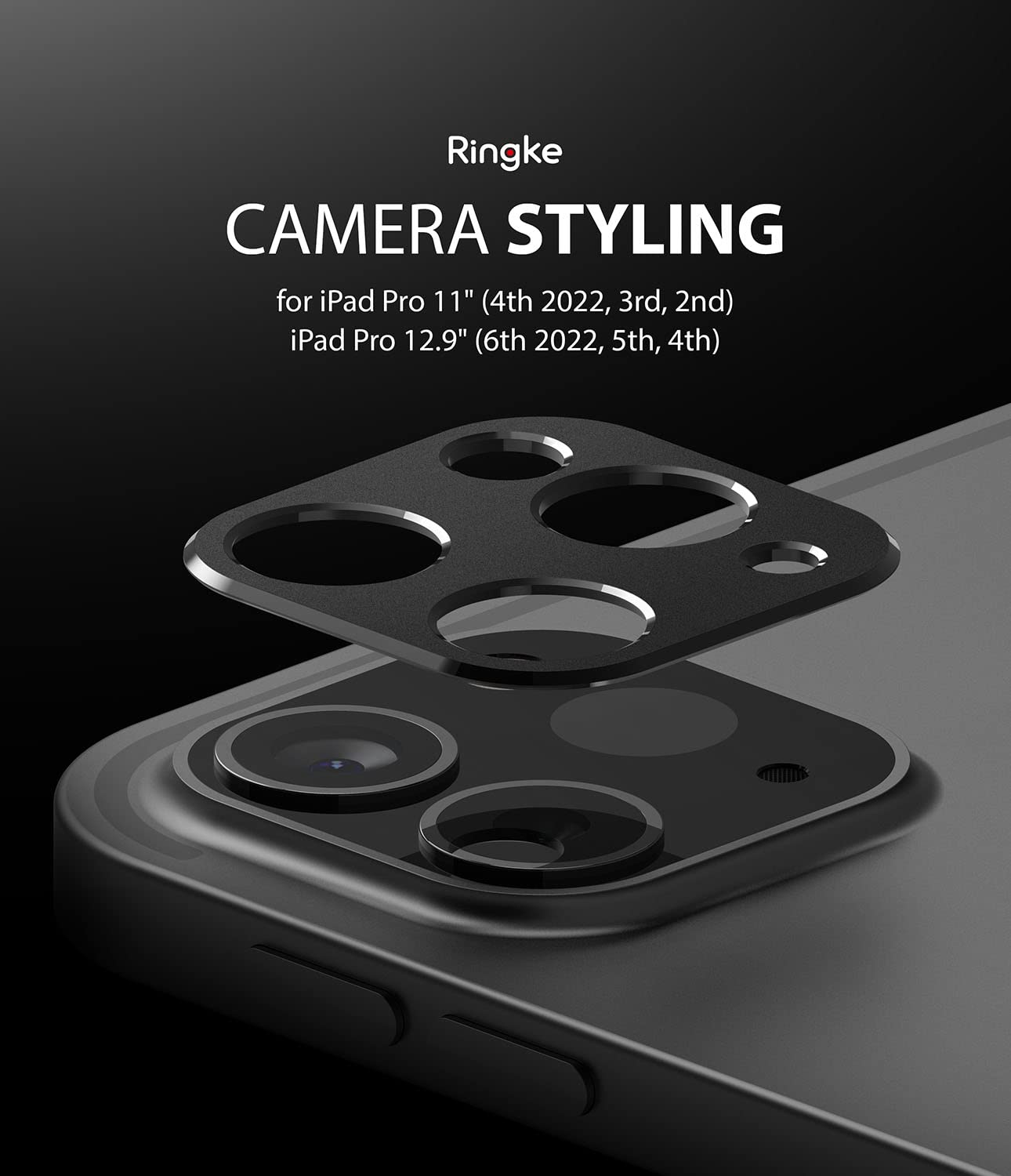 Ringke Camera Styling iPad Pro 11 12.9 cornice alluminio nera