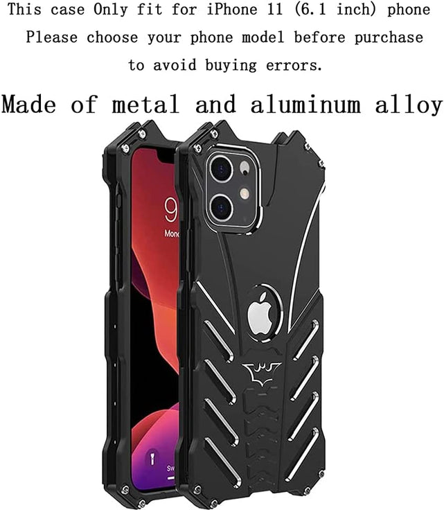 Redpepper iPhone 11 Bumper Cover metallo alluminio nera 6.1 antiurto