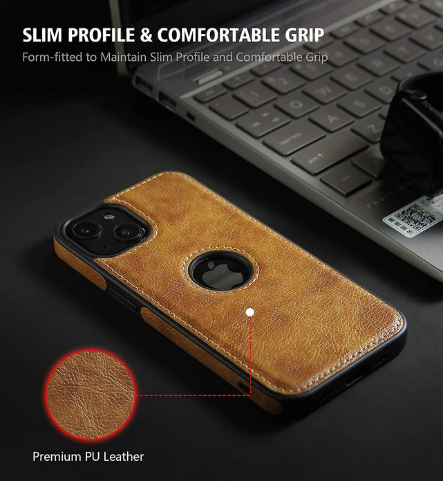 Redpepper iPhone 13 Mini cover pelle slim logo a vista
