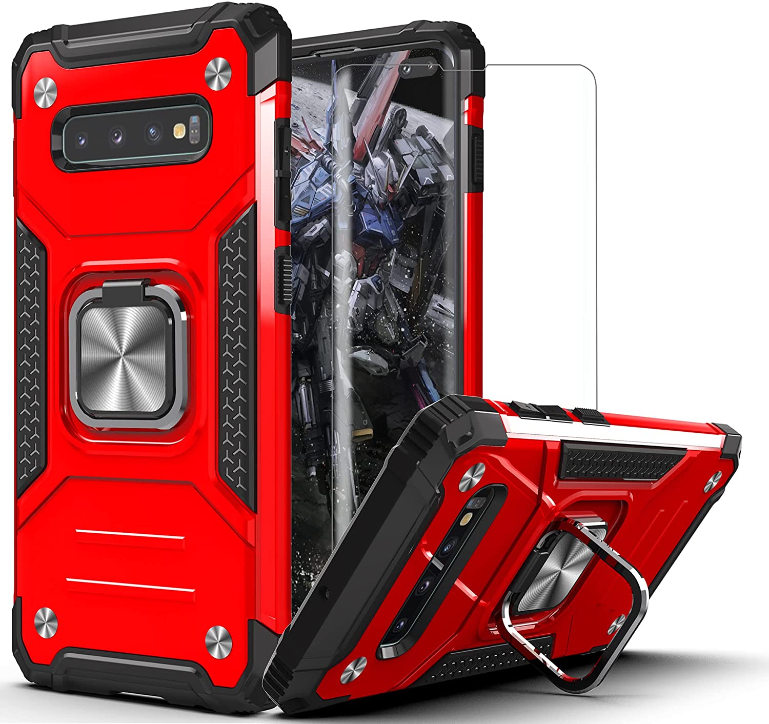Redpepper Galaxy Cases cover Galaxy S10 Plus con stand anello