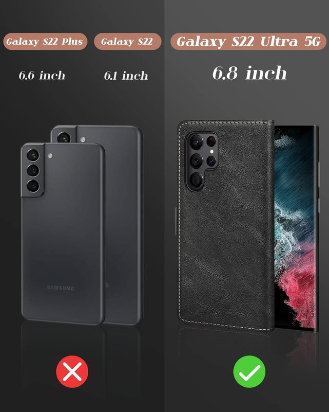 Redpepper Galaxy S22 Ultra custodia portafoglio pelle RFID