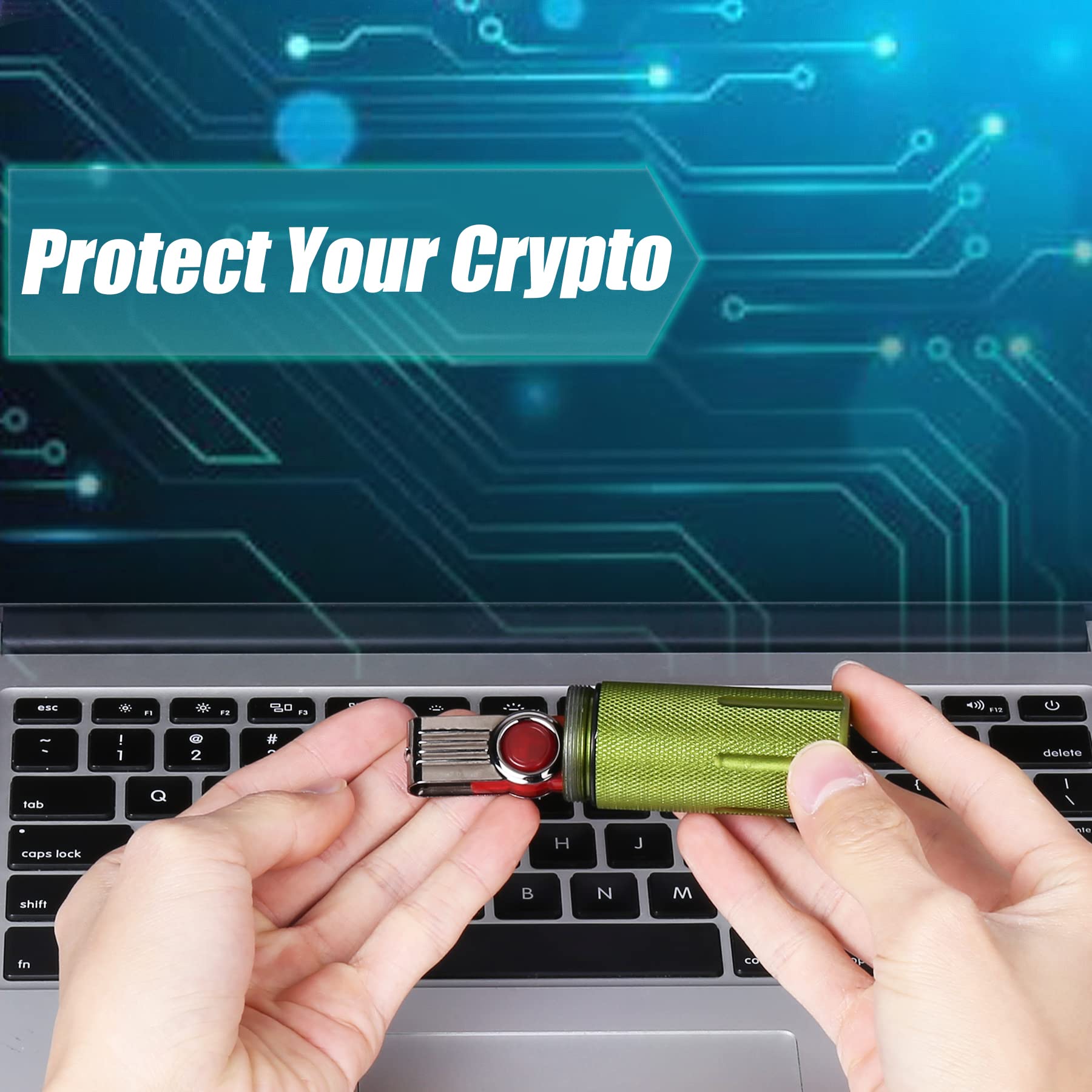 Aenllosi SSD Ledger Custodia Alluminio Verde Nano S Plus