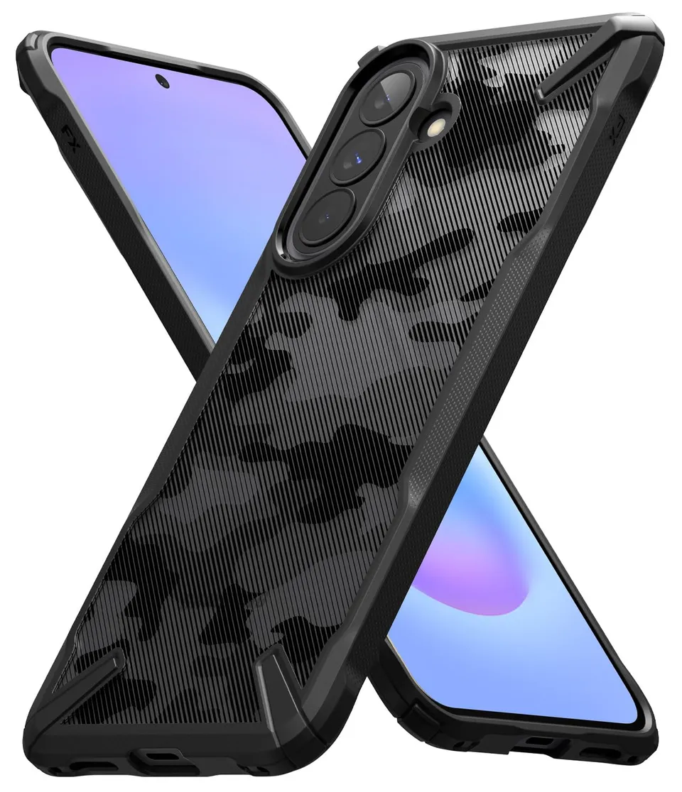 Ringke Fusion X Galaxy A57 cover Camo Black antishock