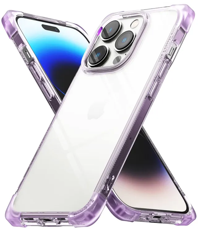 Ringke Fusion Bumper Cover iPhone 14 Pro Trasparente Viola