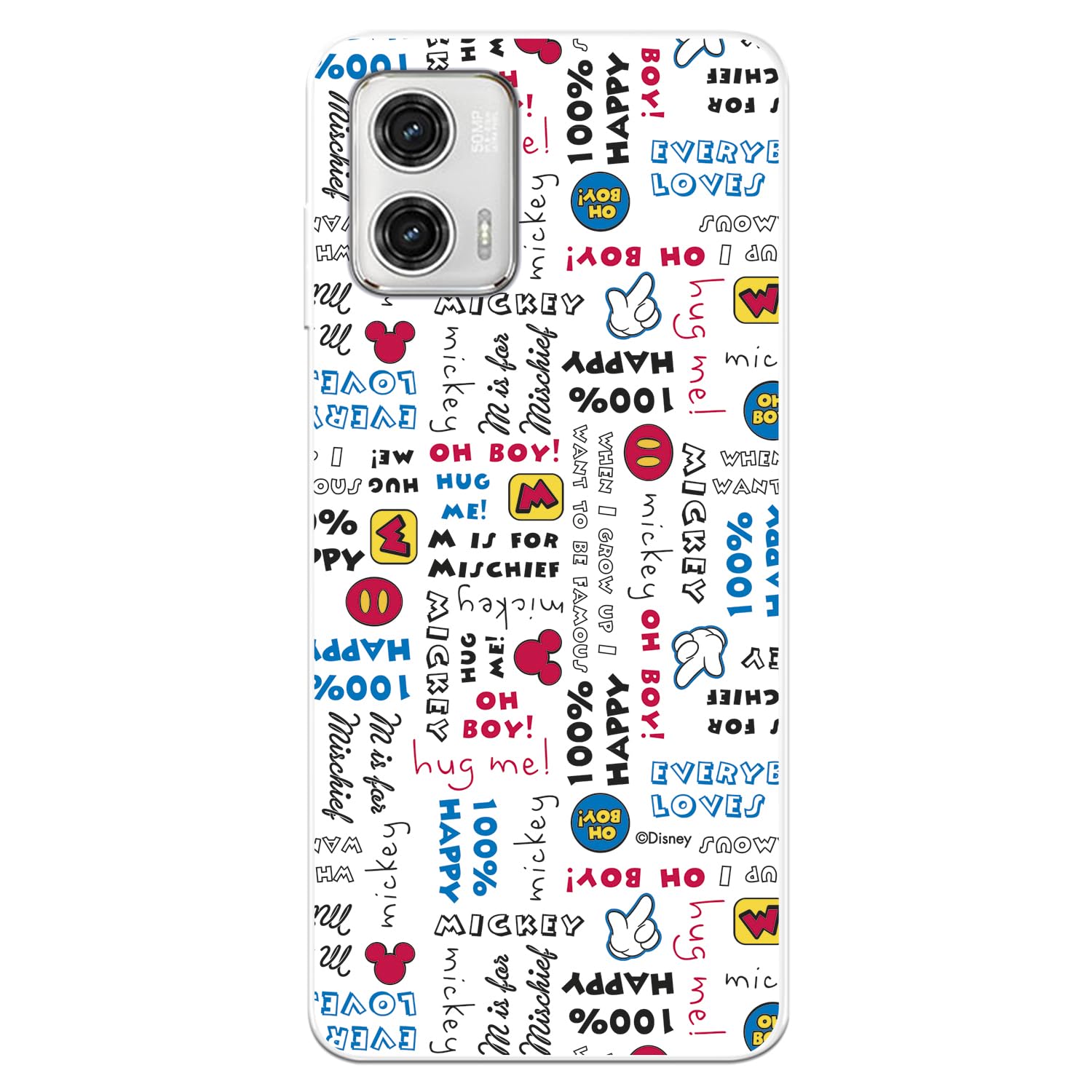 La Casa de las Carcasas Licenze Ufficiali Motorola Moto G73 5G custodia Mickey trasparente