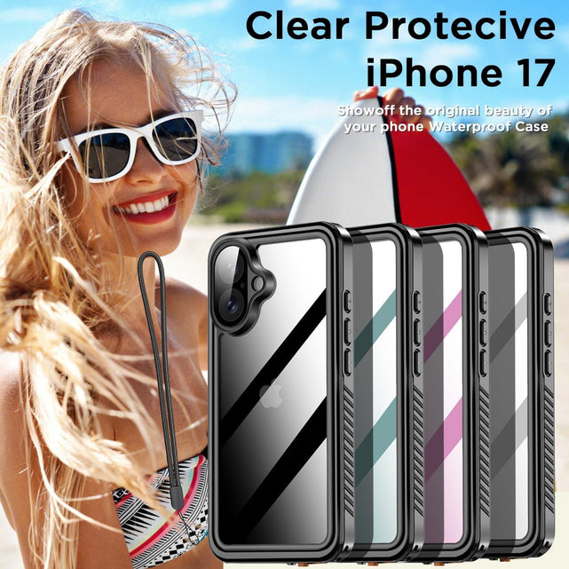 Redpepper iPhone 17 Cover Impermeabile con schermo integrato nera